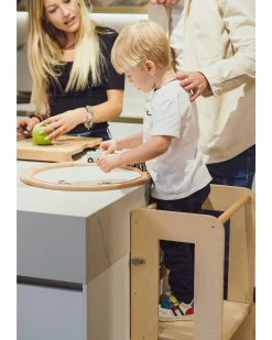 Torre Montessori 2 in 1 - Natural - Convertibile in Tavolo+Sedia