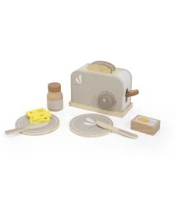 Tostapane Giocattolo in Legno FSC con Accessori - Beige - 12+ m