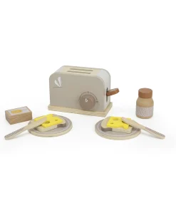 Tostapane Giocattolo in Legno FSC con Accessori - Beige - 12+ m