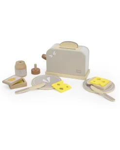 Tostapane Giocattolo in Legno FSC con Accessori - Beige - 12+ m