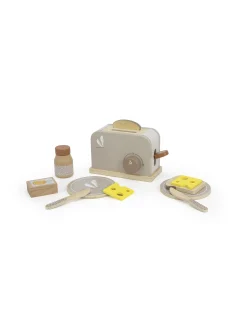 Tostapane Giocattolo in Legno FSC con Accessori - Beige - 12+ m