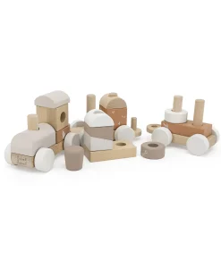 Trenino Giocattolo in Legno FSC - Beige - 18+ m