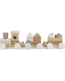 Trenino Giocattolo in Legno FSC - Beige - 18+ m