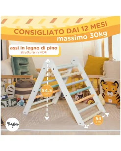 Triangolo Montessori Pikler Rainbow - Sunny Beach - Sviluppa Equilibrio e Agilità