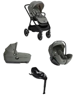 Trio Finiti - Passeggino + Navicella Calmi R129 + Ovetto I-Level Pro + Base Encore - Evergreen