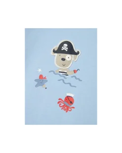T-Shirt - Chambray Blue - Capitan Uncino - Cotone Bio