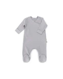 Tutina con Piedi Pure - Grigio - Bambù Bio Elasticizzato