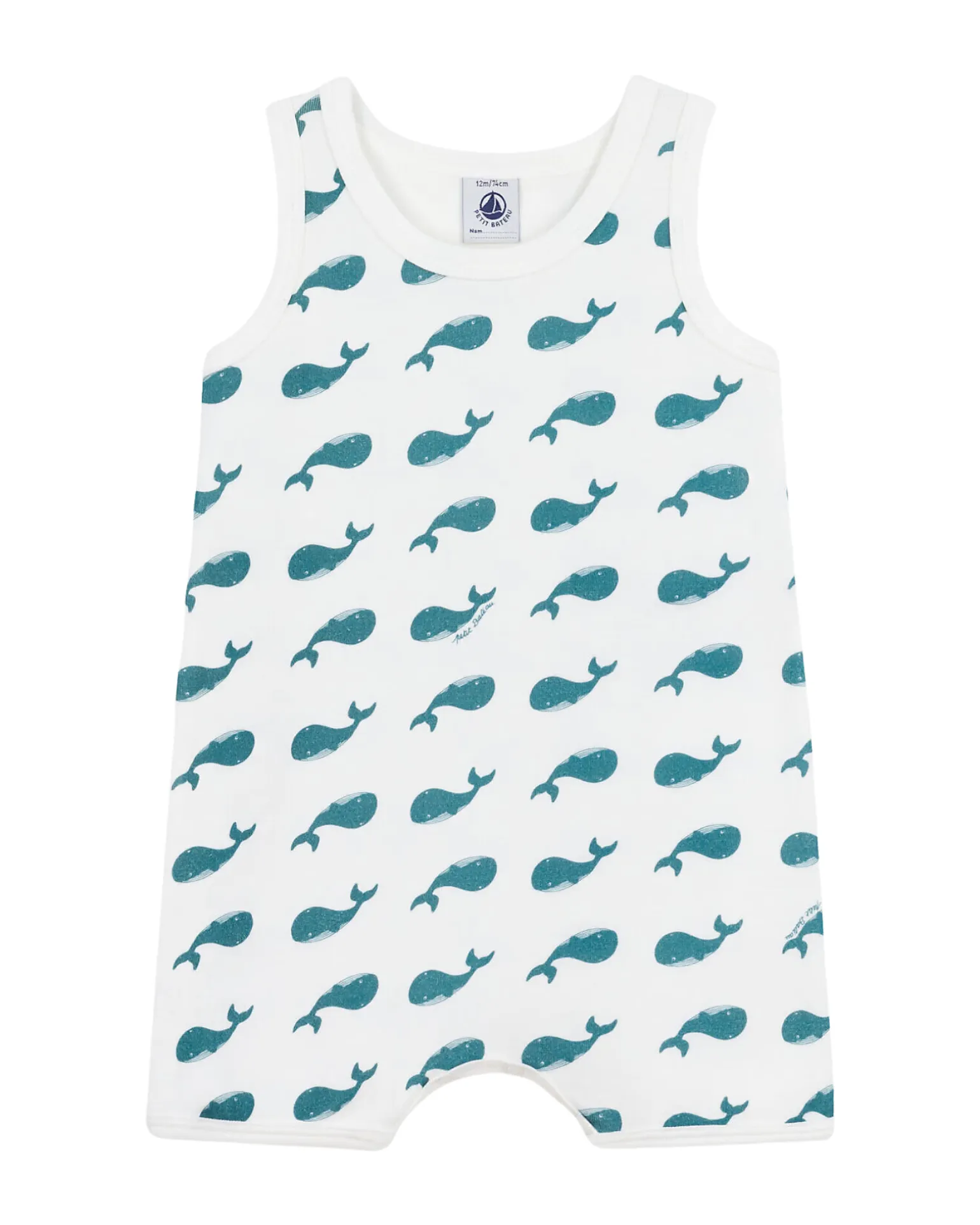 Tutina Senza Piedi Notte - 100% Cotone - Balene