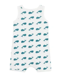 Tutina Senza Piedi Notte - 100% Cotone - Balene