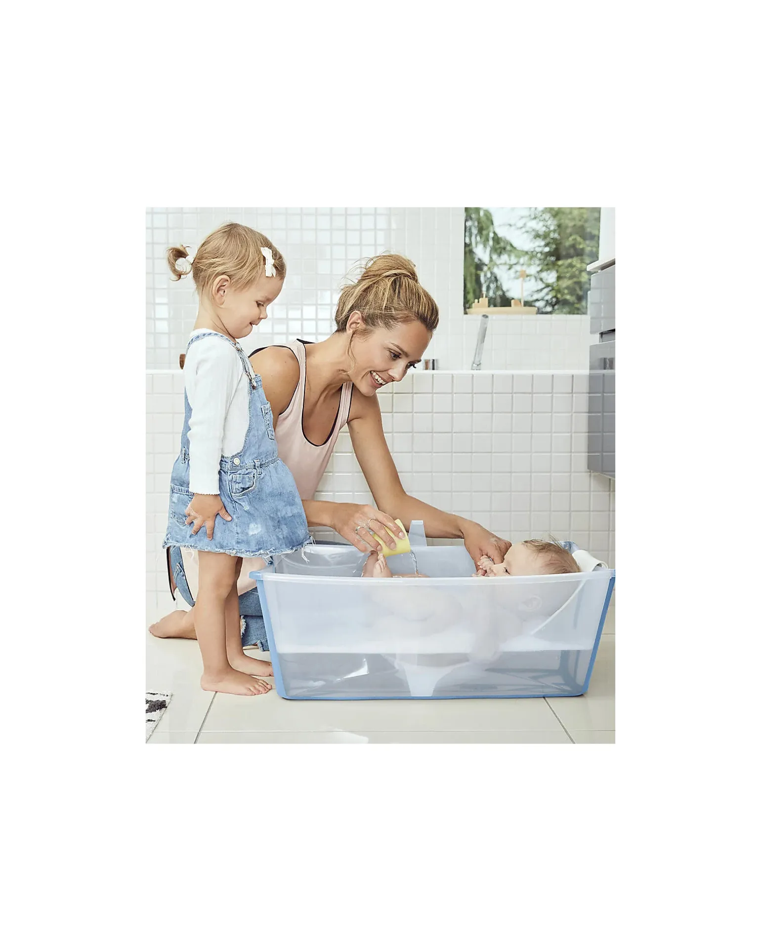 Vaschetta Pieghevole con Supporto - per Neonati e Bambini - Flexi Bath - Ocean Blue