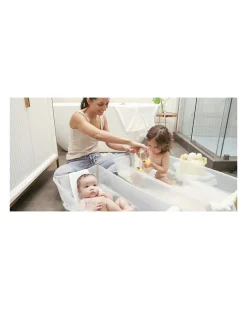 Vaschetta Pieghevole con Supporto - per Neonati e Bambini - Flexi Bath - Sandy Beige