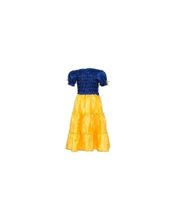 Vestito Selina - Blu Rosso Giallo - Trasformati in una Principessa delle Fiabe!