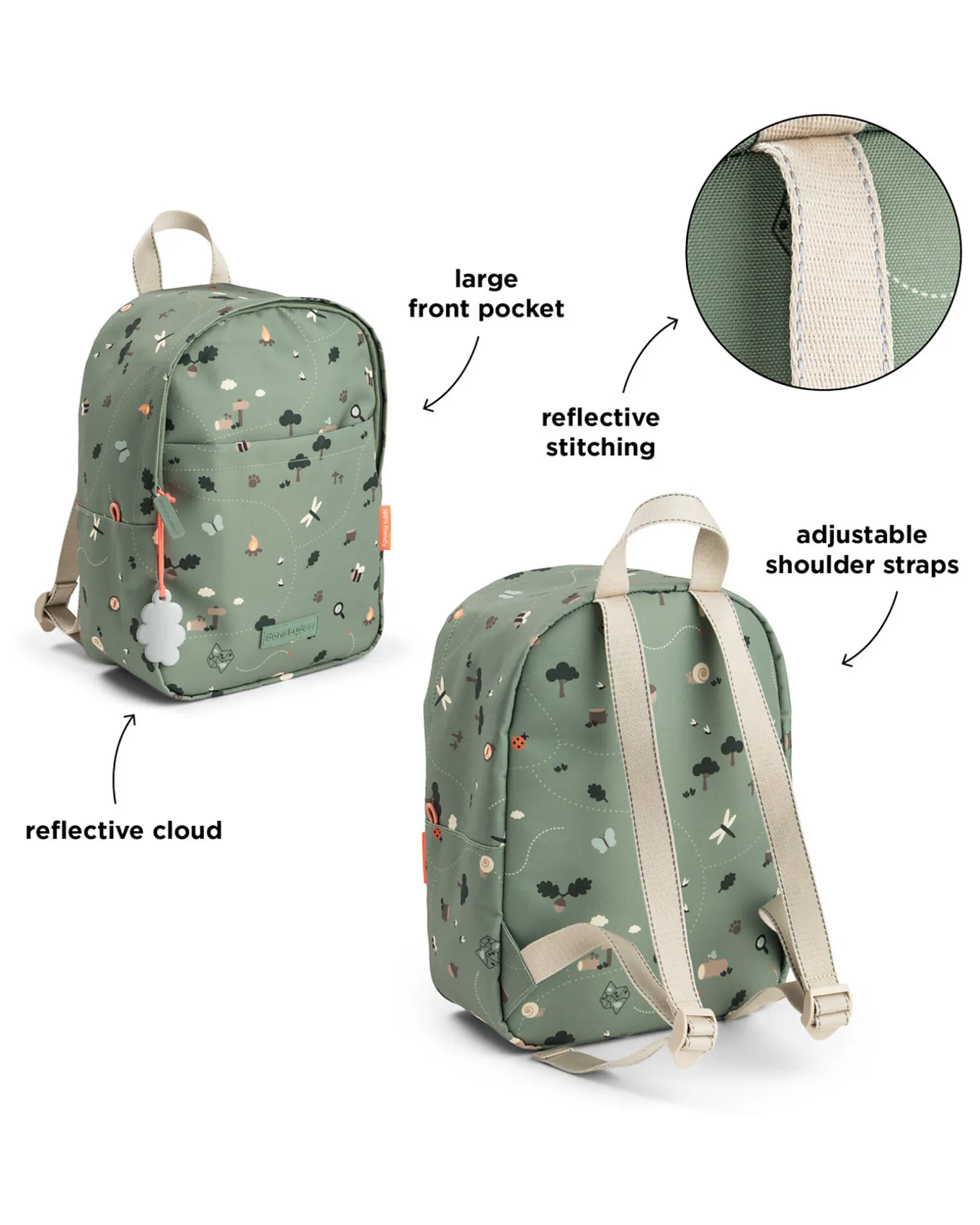 Zainetto Kids - Tiny Trails - Verde - 7,5 L