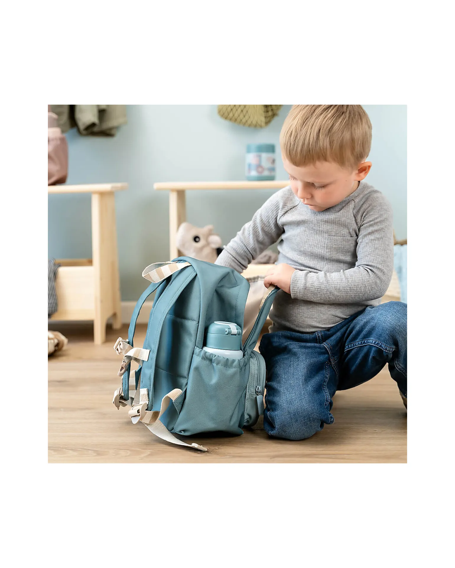 Zainetto per Bambini - Tiny Farm - Blu - 7,5L