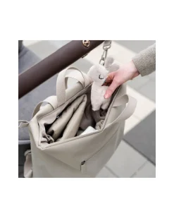 Zaino Cambio con Fasciatoio Ripiegabile e Ganci Passeggino - Sabbia - Fatto con bottiglie di plastica riciclata!
