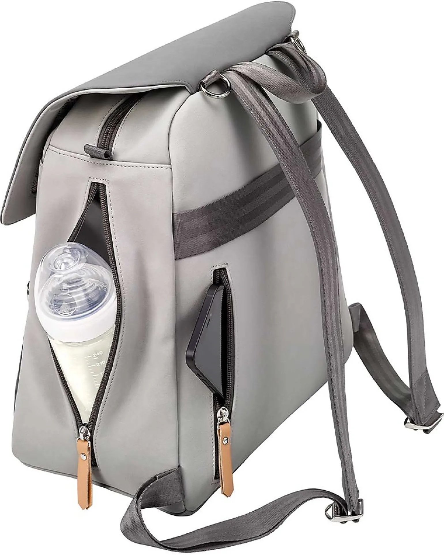 Zaino Meta - Grigio Perla - Soluzione Ultraleggera Funzionale ed Elegante per Te e il tuo Bambino!